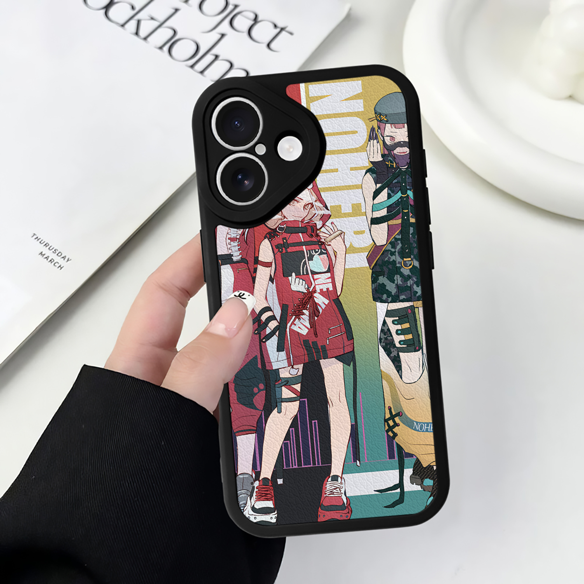 （画像用） ハイキュー!! Haikyu!! 【iPhone 16シリーズ対応】シリコンスマホケース（レザー調） 材質：シリコン